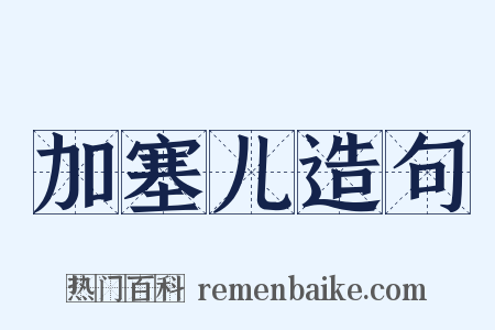 加塞儿造句是什么意思的图片